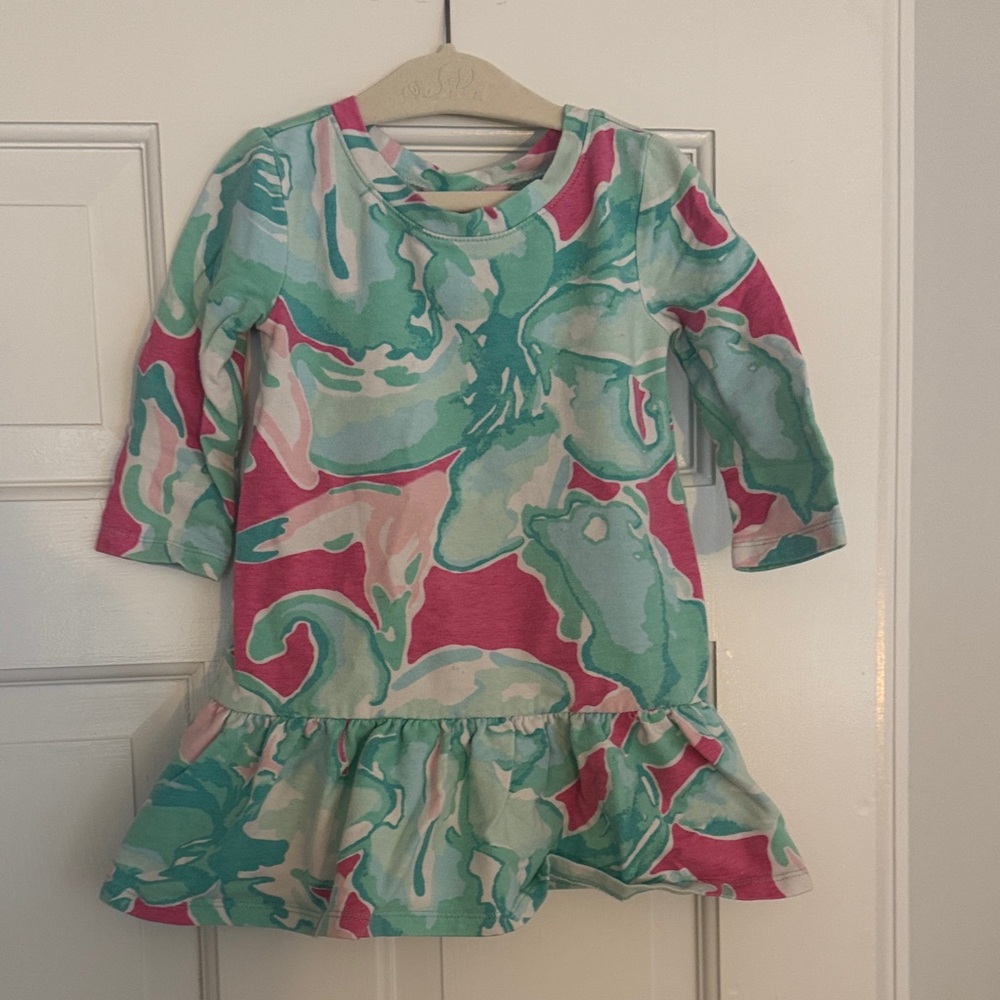 Lilly Pulitzer Pink and Green Kids Casual Dress